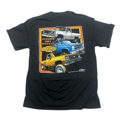 Squarebody 4X4 Chevy Trucks Black T-Shirt (Licensed)
