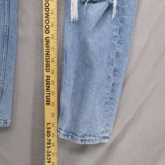 & Denim Slim Taper Cropped Distressed Light Blue Jeans Men Size | 32 / 32