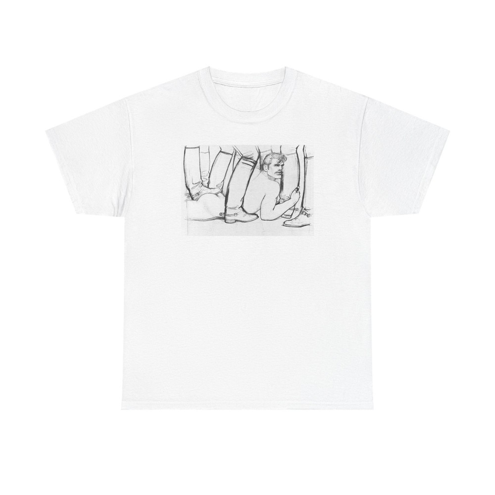 Vintage Reprint Original Tom of Finland Drawing Gildan Unisex Heavy Cotton Tee
