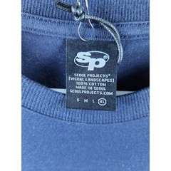 NWT Seoul Projects SP Sport Tee Navy Blue Red Logo T-Shirt SS XL
