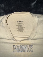 Dravus Double-Sided Waves Sand Sea Energy Graphic Tee White Men’s XL