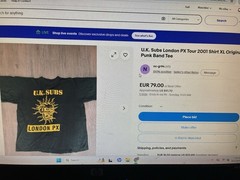 UK Subs shirt vintage Exploited GBH Damned Cock Sparrer Sham 69 Clash Germs punk