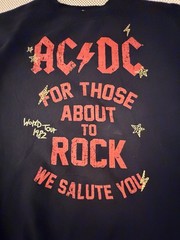 AC/DC Graphic Sweatshirt 1982 World Tour Adult Size S/M Black Reproduction ACDC