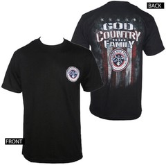 Chris Kyle Frog Foundation God Country Family American Sniper Navy Blue T-Shirt