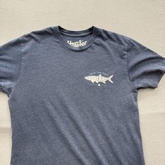 Howler Bros Shirt Mens Medium Blue Heed The Call Fish Graphic Logo Tee Tagless