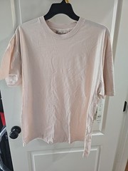 2 Pack Of No Boundaries Mens Oversize T Shirt Vintage Pink Peach Size L 42/44