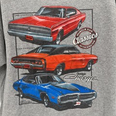 Vintage 90s American Muscle Dodge Charger T Shirt Classics Size XL Car Show