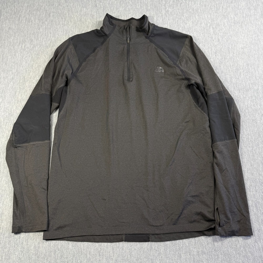 The North Face Shirt Mens Medium Black FlashDry XD 1/4 Zip Pullover Athletic Tec