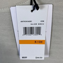 Perry Ellis Textured Short Sleeve Men’s T-Shirt Size S Silver Birch NWT