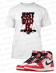 Just Did It Graphic Sneaker Tee Shirt J1 Next Chapter Spider Verse Big Tall T