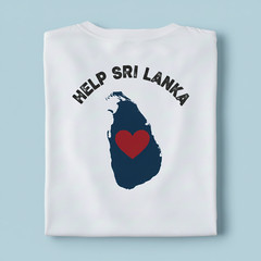“WE LOVE SRI LANKA” 100% Cotton T-Shirt – FLOOD RELIEF AID – Made in Sri Lanka