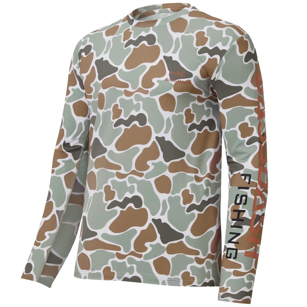 Men’s Camo Fishing Shirts UPF 50+ Long Sleeve Quick Dry Lightweight T-Shirts …
