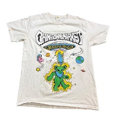 Chinatown Market Grateful Dead Alien UFO Dancing Bears T-Shirt White Mens Medium