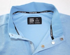 Three Sixty Six Mens 2X Pullover 1/4 Snap Mock Collar Long Sleeve Rib Knit Blue