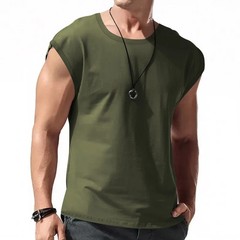“Men’s Sleeveless T-Shirt Summer Sports Vest Casual Loose Fit Top”