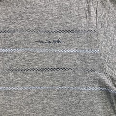 TravisMathew Shirt Mens Large Heather Gray Pima Crewneck Stripe Golf 1MT185