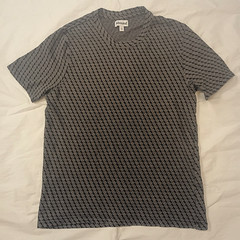 Abound Black Geometric Pattern Mens Large T-shirt Black & Gray