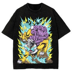 Distressed Anime Tee Raikou Poke Anime T-Shirt