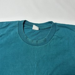 VTG BVD Shirt Mens Large Turquoise Pocket Crewneck USA Single Stitch Selvedge