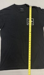 RARE RVCA Mens Hawaiian Islands Graphic Print Short Sleeve T Shirt Black Sz M