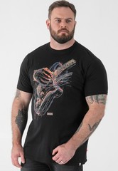 D555 GUITAR PRINT T SHIRT – BLACK BIG SIZE 2XL 3XL 4XL 5XL 6XL