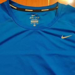 Mens Nike Dri-Fit UV Miler Reflective Running Shirt sz.XL Blue NWT Breathable