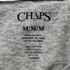 Chaps T Shirt Men’s Medium Gray Short Sleeves Fisherman Fishing Crewneck Cotton