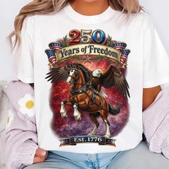 250 Years Freedom Shirt, Patriotic Eagle Shirt, Western Horse Tee, 1776 2026 shi