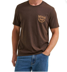 Wrangler Men’s Waylon Jennings Double-Sided Graphic T-Shirt Brown L/XL