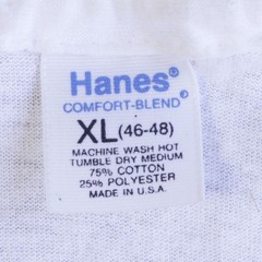 Vtg 80s Hanes Comfort Blend 2-Pack Blank T Shirt Made USA XL Fits Modern L