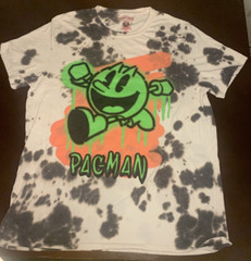 Pac-Man Grafitti Tie-dye t-shirt, 2021, men’s XL, by C-Life Group, LTD