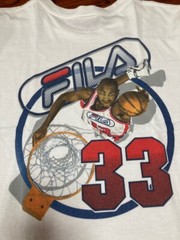 Grant Hill NBA Detroit Pistons FILA 33 Tee T Shirt One Size White Vintage 90’s