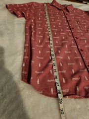 Coca Cola Print Red Shirt Size Xl Sz Lg button front Unisex Memorabilia