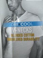 Stafford T Shirt Dry + Cool V Neck Blended Cotton M 4 Pack Undershirt Medium