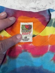 VTG Custom Grateful Dead Style Tie Dye Peace Sign Single Stitch T Shirt Size XL