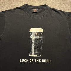 Guinness Beer T Shirt Mens Large Black Luck of the Irish Draught Graphic Tee