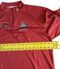USMC Size L 26TH Marine Corps Marathon 2021 Medical Corpsman 1/4 Zip T-Shirt
