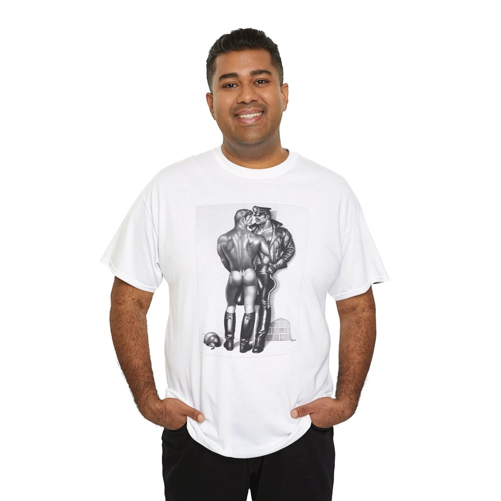 Vintage Reprint Original Tom of Finland Drawing Gildan Unisex Heavy Cotton Tee