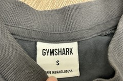 GYMSHARK Men’s Rest Day Short Sleeve Henley Shirt Size Small Gray Casual