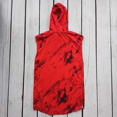 Mens Hip Hop Longline Streetwear Pullover Sleeveless Hooded Fashion Screenshot T