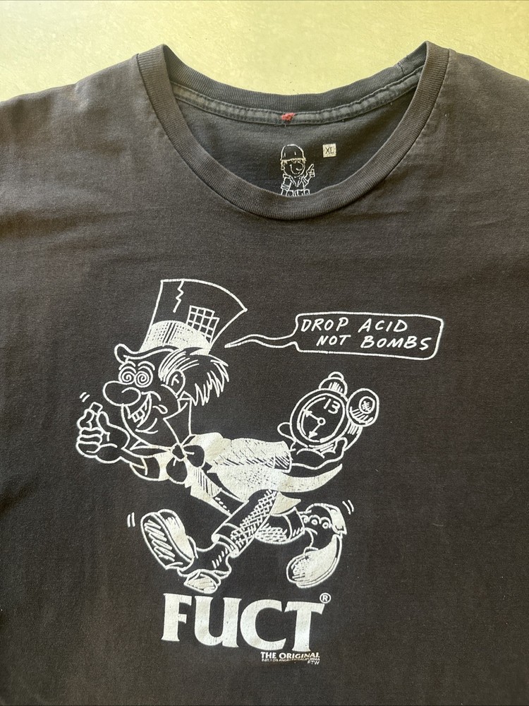 FUCT – Drop Acid T Shirt Size XL Black Short Sleeve