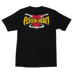 Santa Cruz SPEED WHEELS POISON HEART Skateboard T Shirt BLACK
