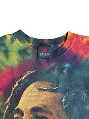 Vintage Bob Marley Tie Dye Graphic Short Sleeved Zion Rootswear T-Shirt Size L
