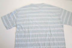 New Look Men’s Oversized Medium T-Shirt Blue/White Stripe 100% Organic Cotton