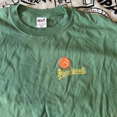 Pilsner Urquell Logo T-Shirt Men’s XL Tee Green 100% Cotton Czech Republic Beer