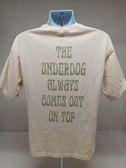 DISNEY MENS SMALL GOOFY “THE UNDERDOG ALWAYS COMES OUT ON TOP” T-SHIRT