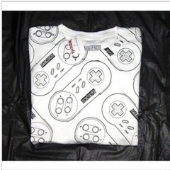 SNES Super Nintendo Mens Controllers Retro Game Tee T-Shirt Size Large