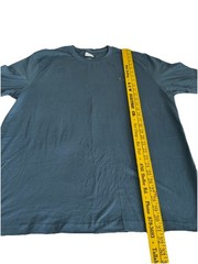 Greg Norman Men XL T-Shirt Blue Gray Cotton Short Sleeve Embroidered Shark Logo