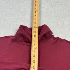 L.L. Bean T-Shirt Mens M Red Long Sleeve Turtleneck Lightweight Jersey