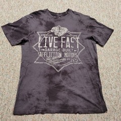 Affliction Shirt Mens Medium Tie Dye Live Fast Garage Built Motors Indian Native